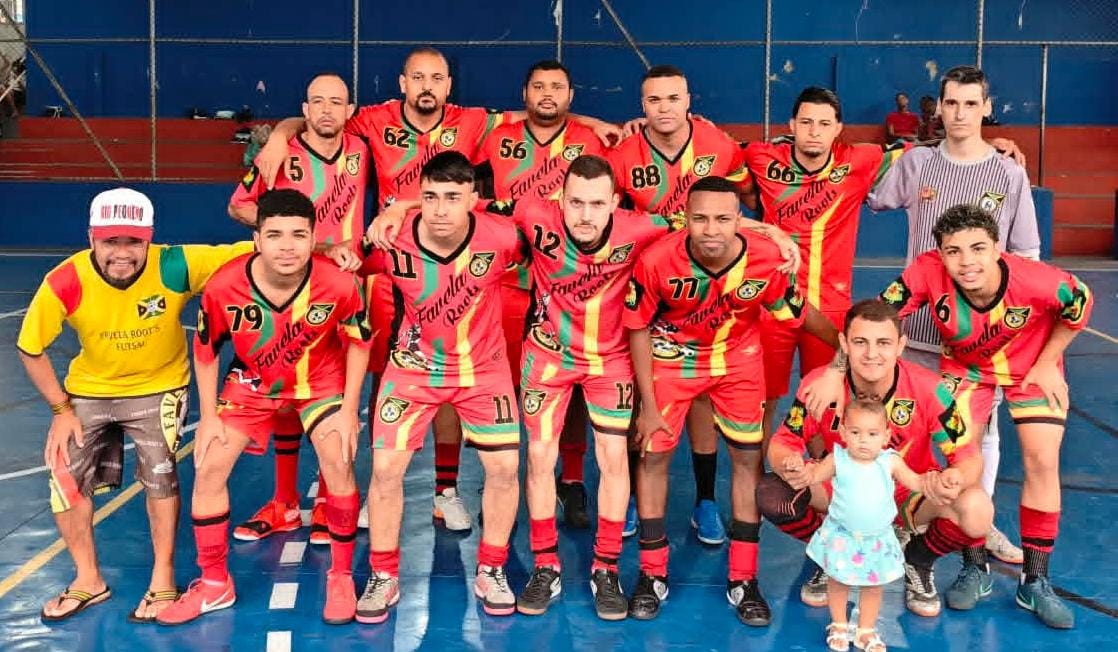 Elenco do Favela Roots Futsal na partida de 30 de agosto de 2026